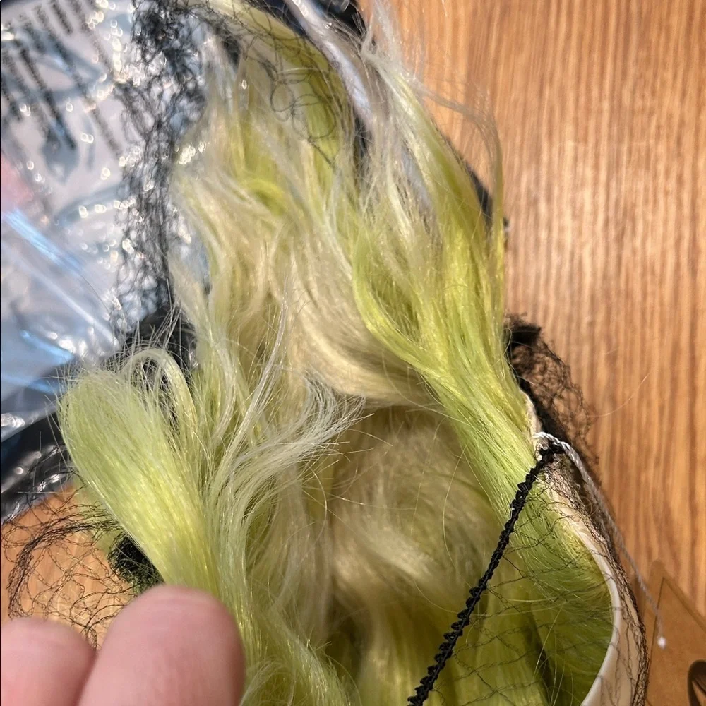 Beetlejuice Wig hair Green Cosplay Costume Prop Green and white new